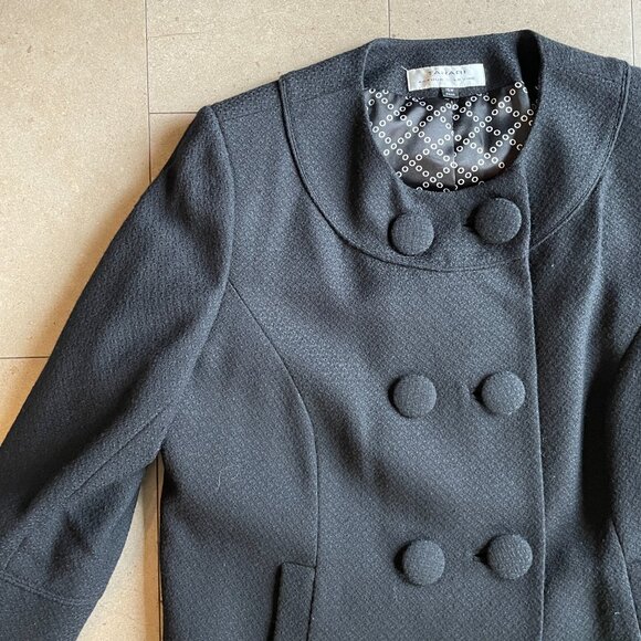 Vintage Tahari Arthur S. Levine Wool Retro Black Jacket/Blazer-Sz. 16W - Picture 11 of 11